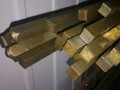 Латунный квадрат 30 мм Л63 матовый полутвердый