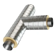Тройник ППУ ОЦ с МЗИ 76х3.5 - 76х3.5 09Г2С ГОСТ 10704-91/10705-80