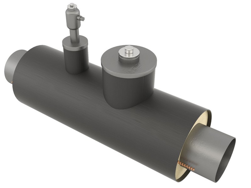 Кран шаровой BROEN Ballomaх DN65 с воздушником Ст10-20 ГОСТ10704-91/10705-80 76х3 - 32 1 ППУ ПЭ Кран шаровой BROEN Ballomaх DN65 с воздушником Ст10-20 ГОСТ10704-91/10705-80 76х3 - 32 1 ППУ ПЭ