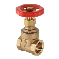 Задвижка латунная клиновая R55 Ду 40 Ру16 ВР маховик Giacomini R55Y007